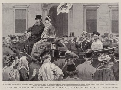 De kroningsfestiviteiten van de tsaar, de oude man van China in Sint-Petersburg door Frank Dadd
